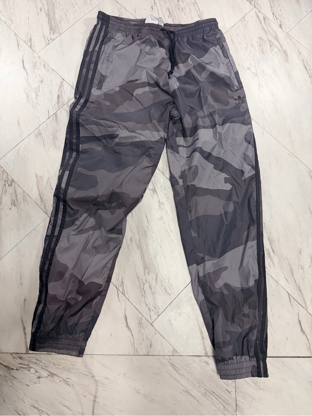 adidas Men's Gray Camo Windbreaker Joggers